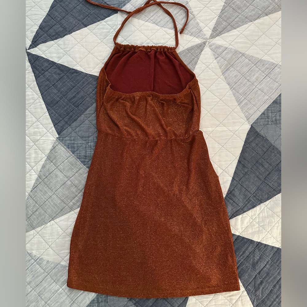 Cider Shimmering Copper Dress - Picture 2 of 4